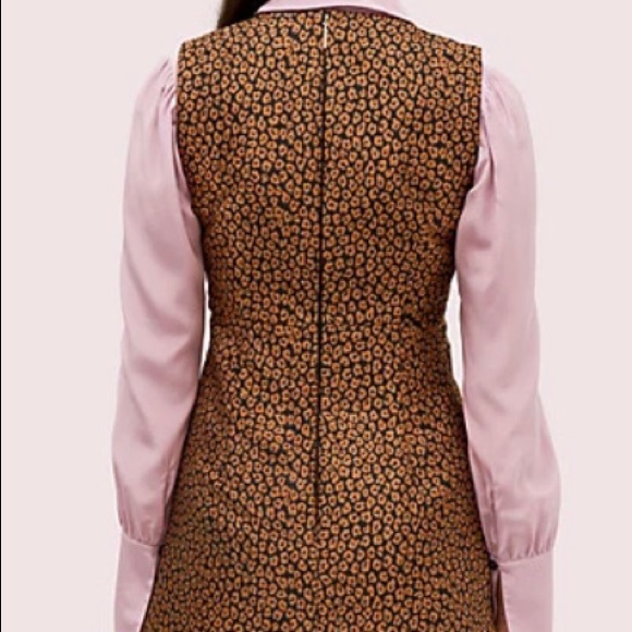 Kate spade ♠️ flora leopard jacquard fabric dress - Picture 2 of 7